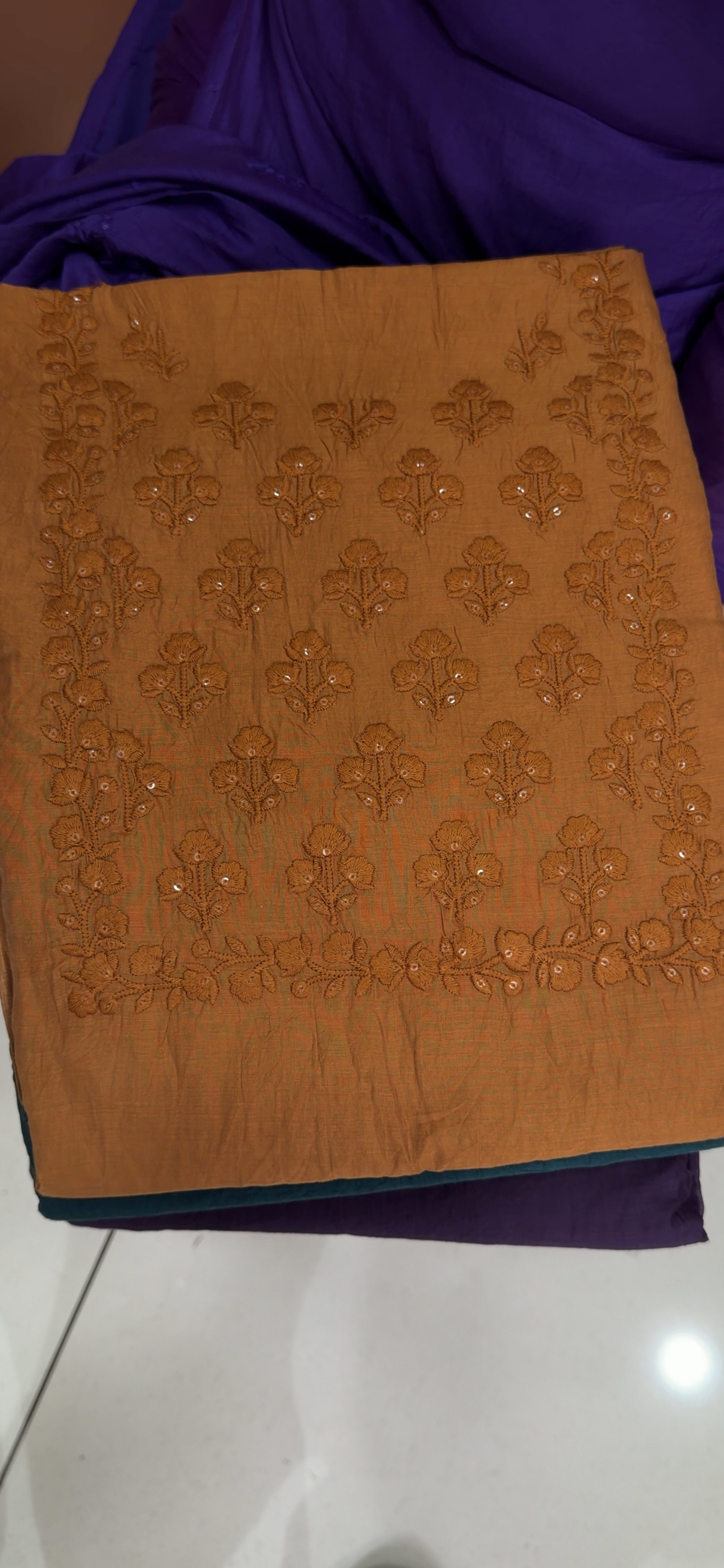 MALAI CHANDERI UNSTITCHED SALWAR SUITS - NUWA - 1554