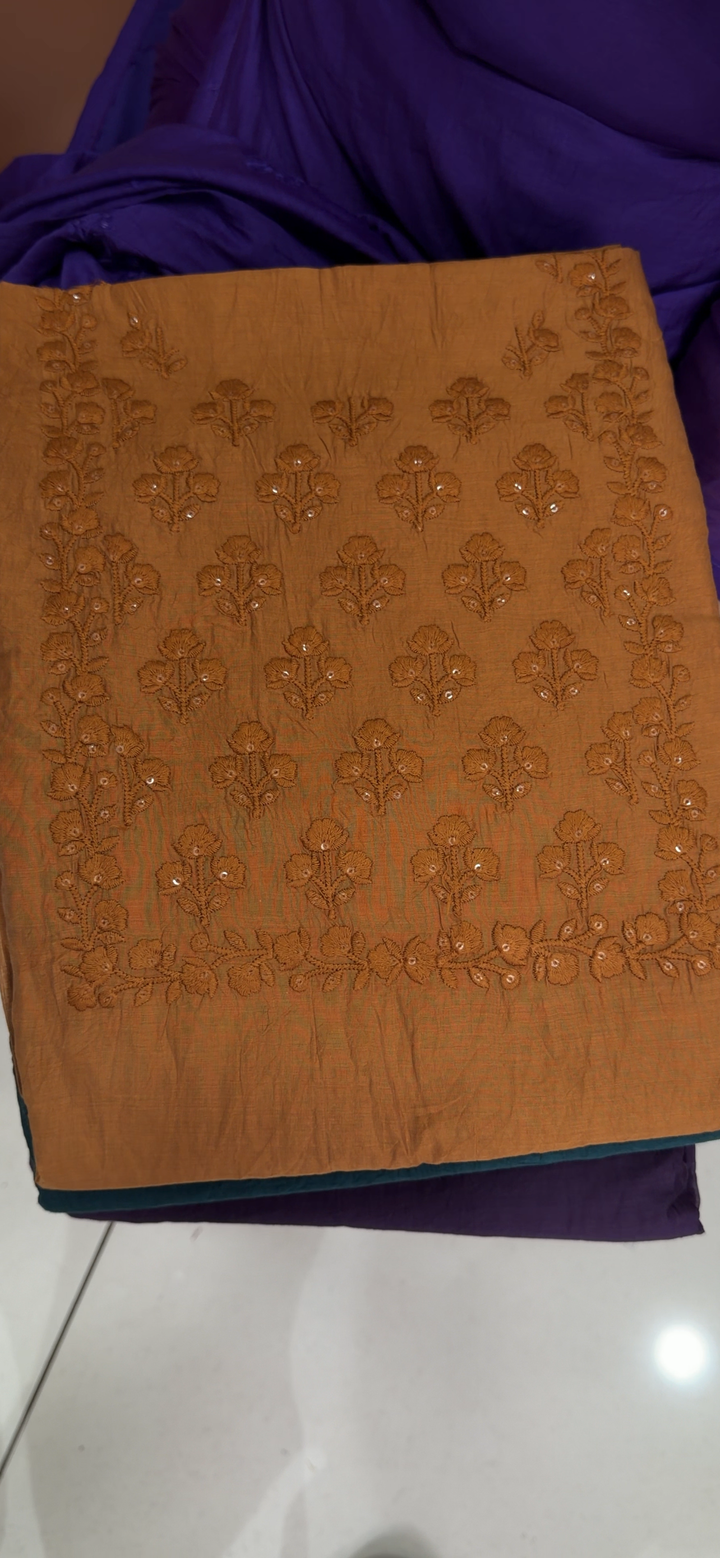 MALAI CHANDERI UNSTITCHED SALWAR SUITS - NUWA - 1554