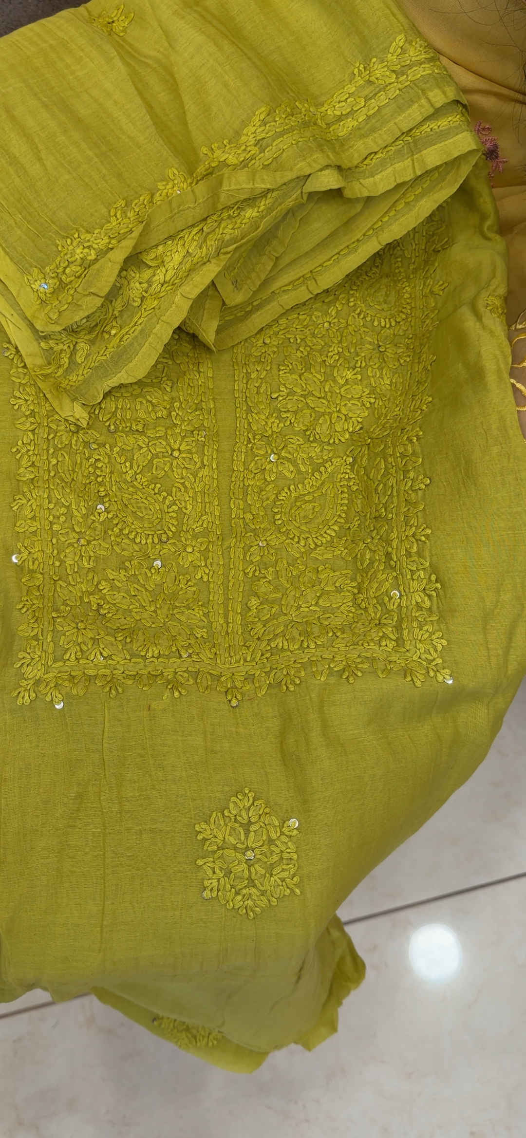CHIKANKARI UNSTITCHED SALWAR SUITS - NUWA - 2338