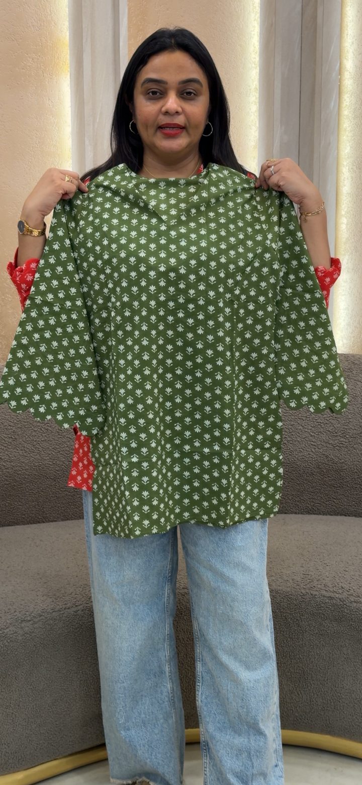 PRINTED SHORT TOPS - NUWA-1256
