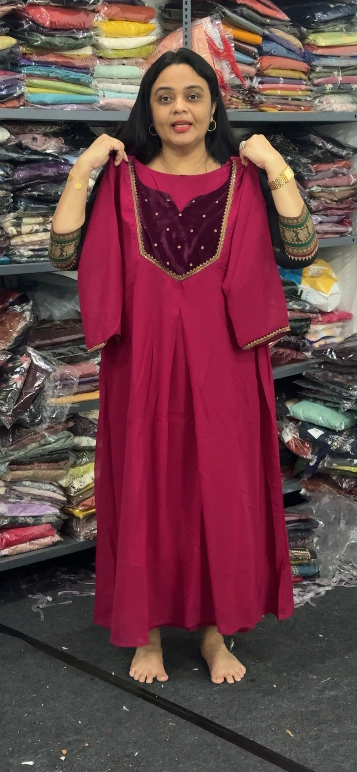 GEORGETTE LONG ALINE TOPS - NUWA - 2358