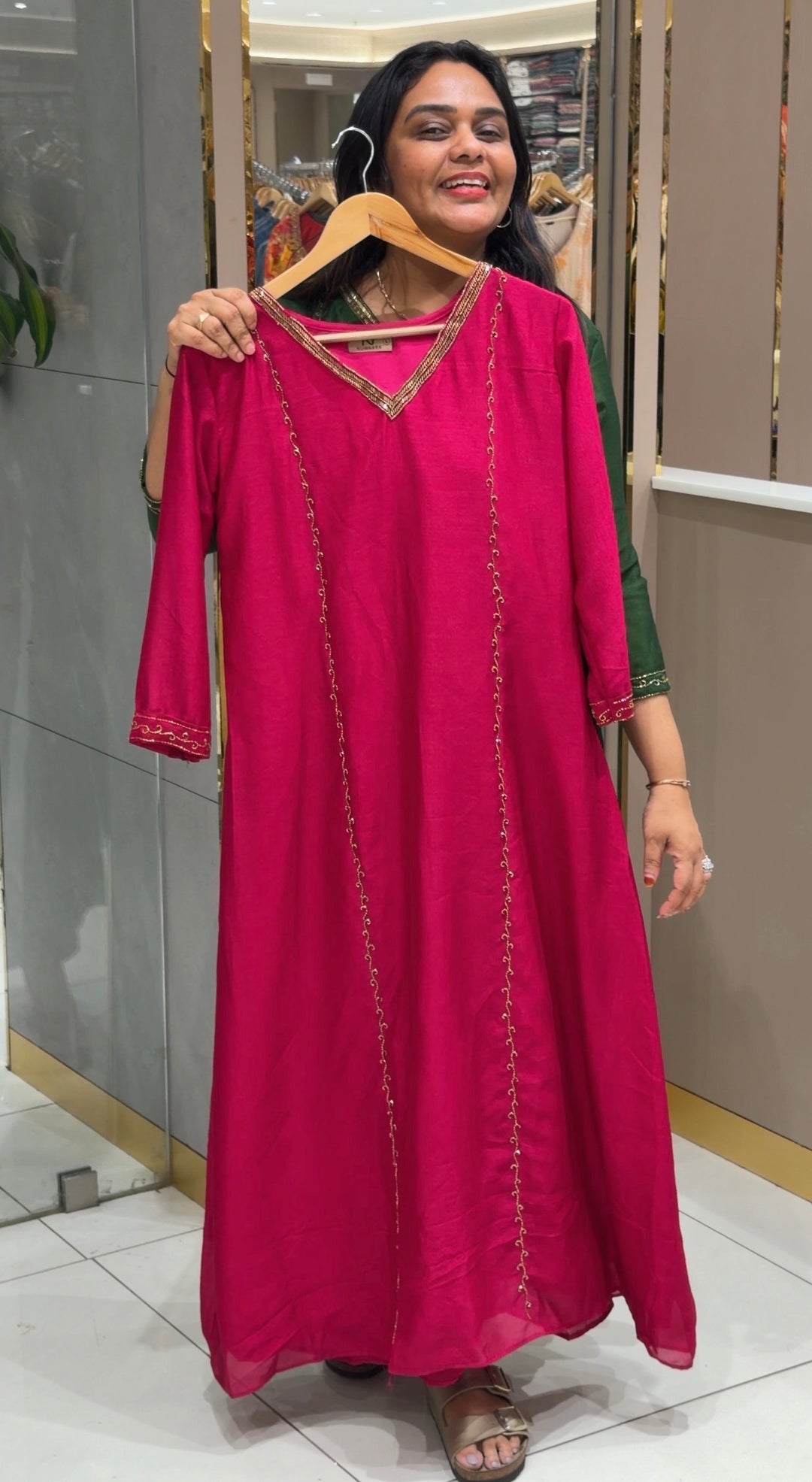 SEMI RAW SILK ALINE TOPS - NUWA-537