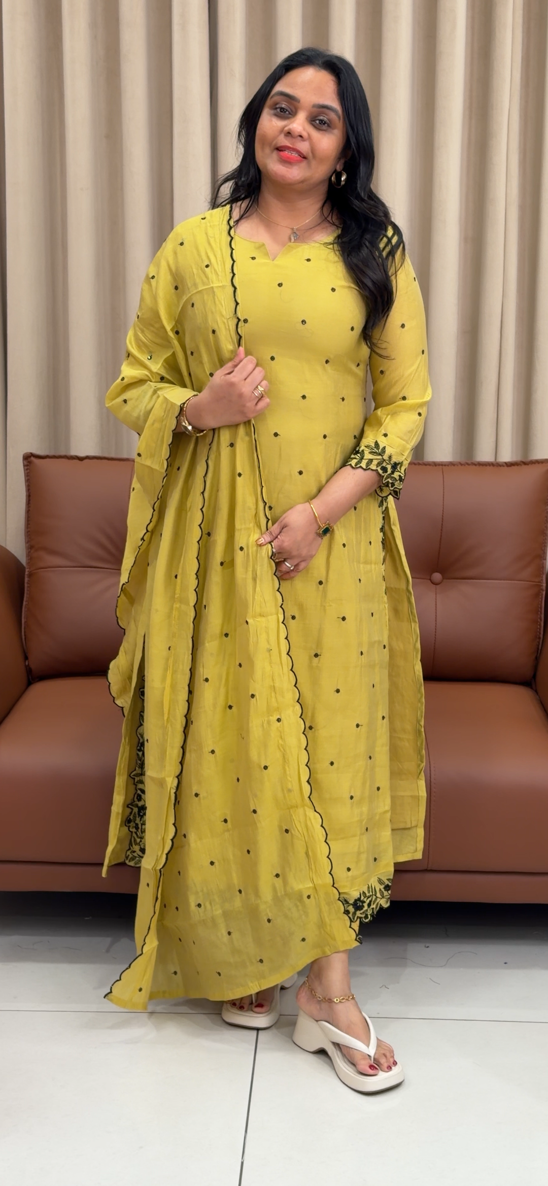 SOFT MUL CHANDERI TOP, BOTTOM AN DDUPATTA - NUWA - 1429