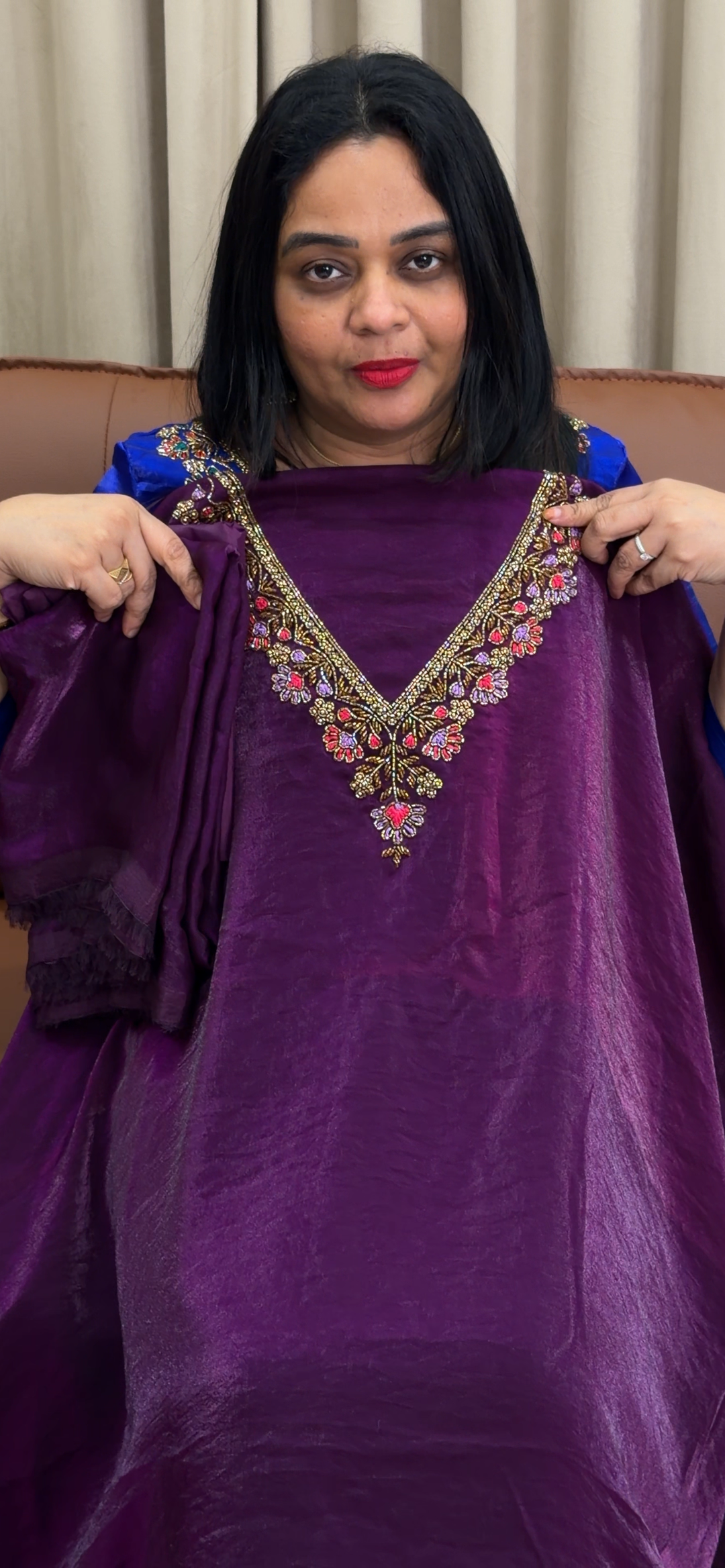 IN-HOUSE VELVET ORGANZA UNSTITCHED SALWAR SUITS - NUWA - 1608