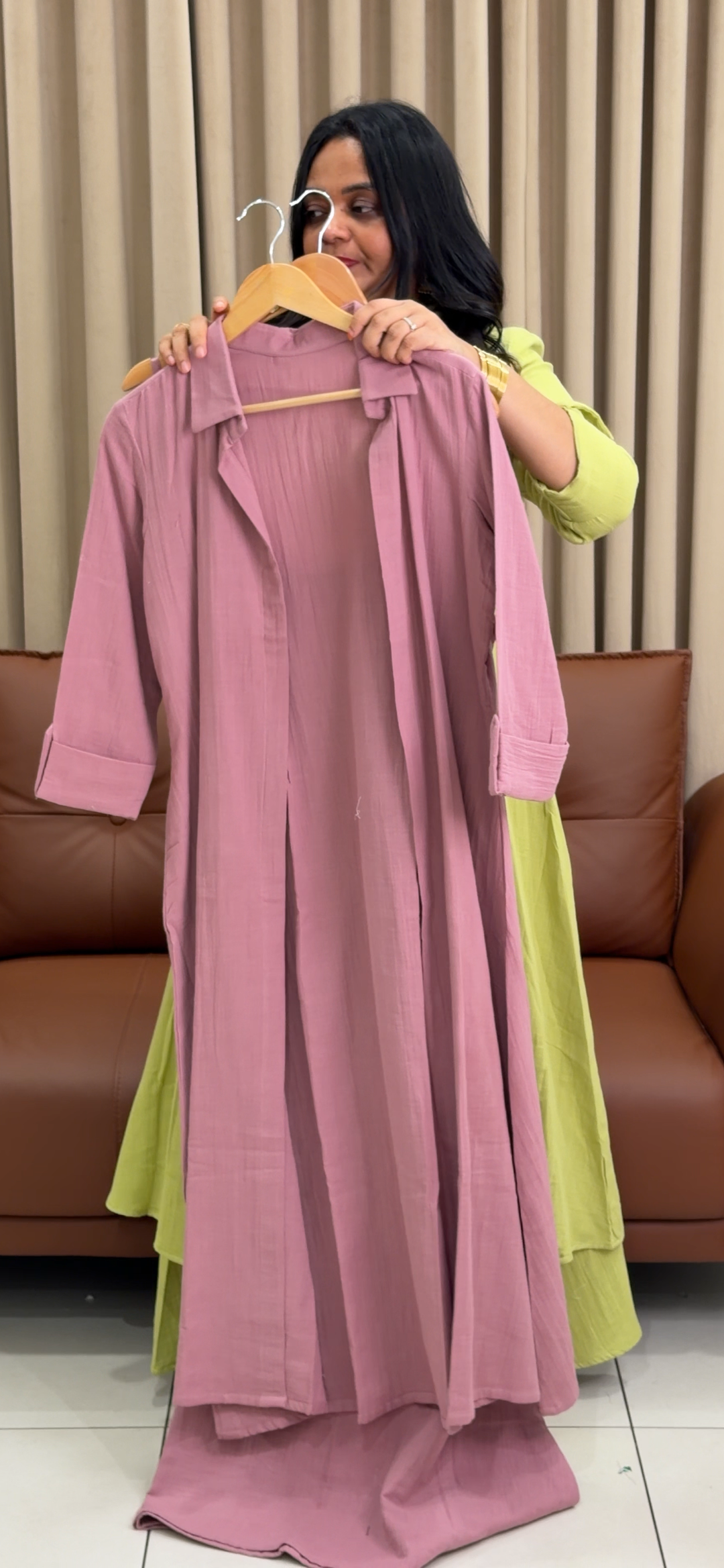 IN-HOUSE COTTON LONG TOP AND JACKET - NUWA - 1671