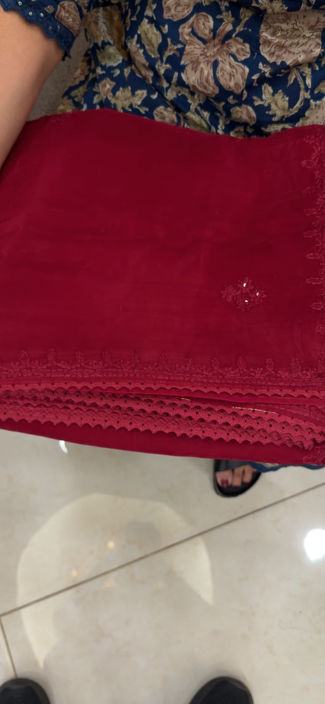 VISCOSE CRAPE CHIKANKARI SAREES - NUWA - 1623