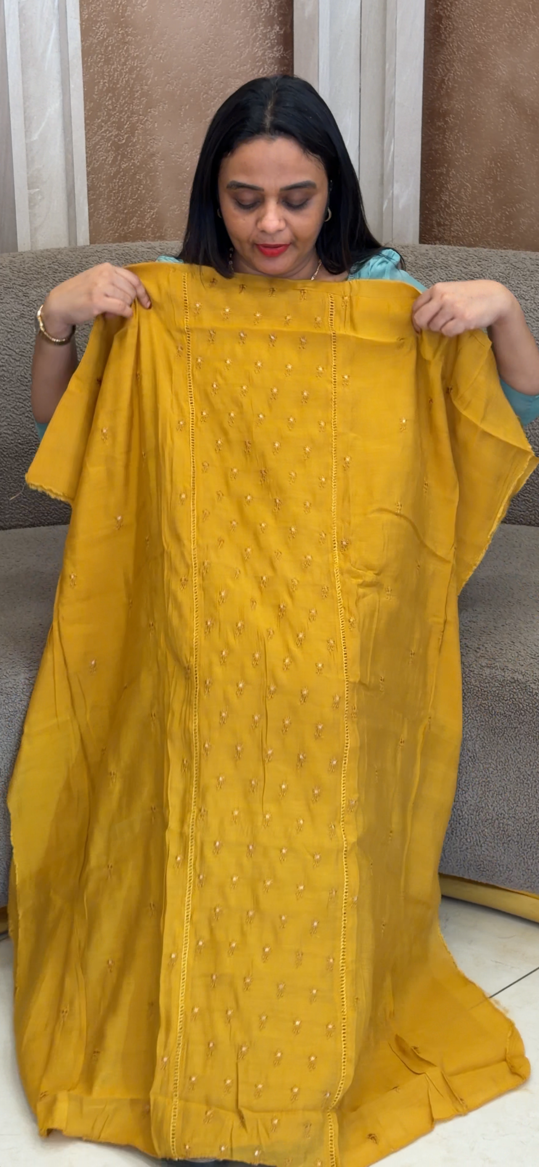 MALAI CHANDERI UNSTITCHED SALWAR SUITS - NUWA - 1041