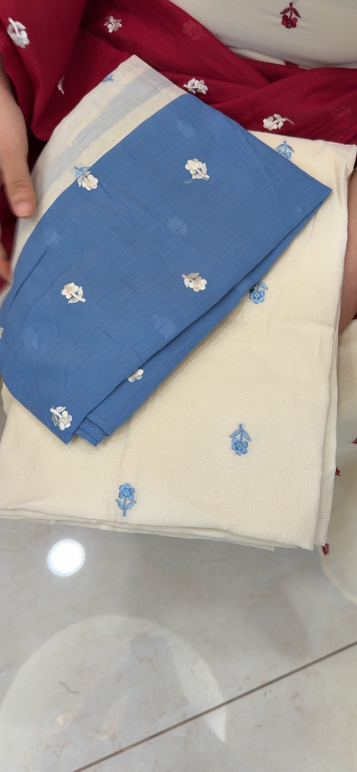 MALAI CHANDERI UNSTITCHED SALWAR SUITS - NUWA - 1660