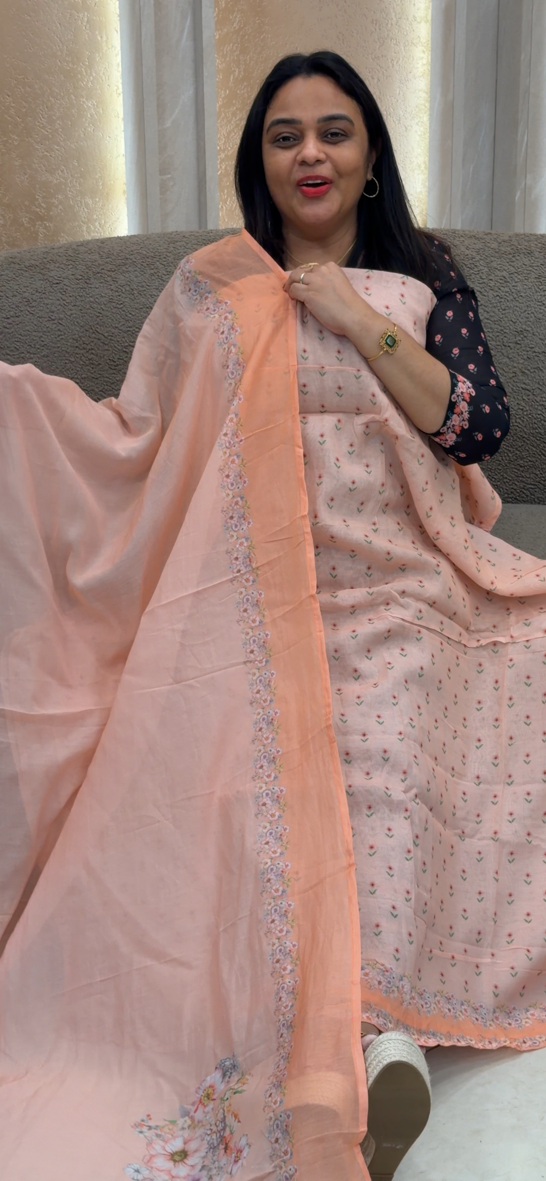 MUL CHANDERI UNSTITCHED SALWAR SUITS - NUWA - 1355