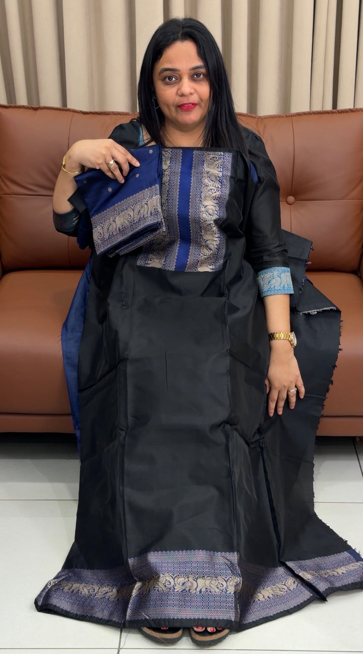 SEMI SILK UNSTITCHED SALWAR SUITS - NUWA-1734