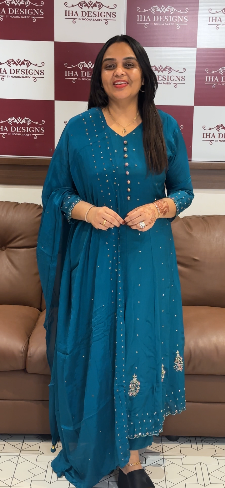 VISCOSE CHINON TOP , BOTTOM AND DUPATTA - NUWA - 661