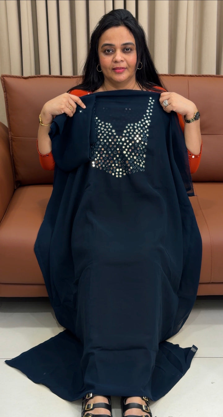 FAUX GEORGETTE UNSTITCHED SALWAR SUITS -NUWA-1997
