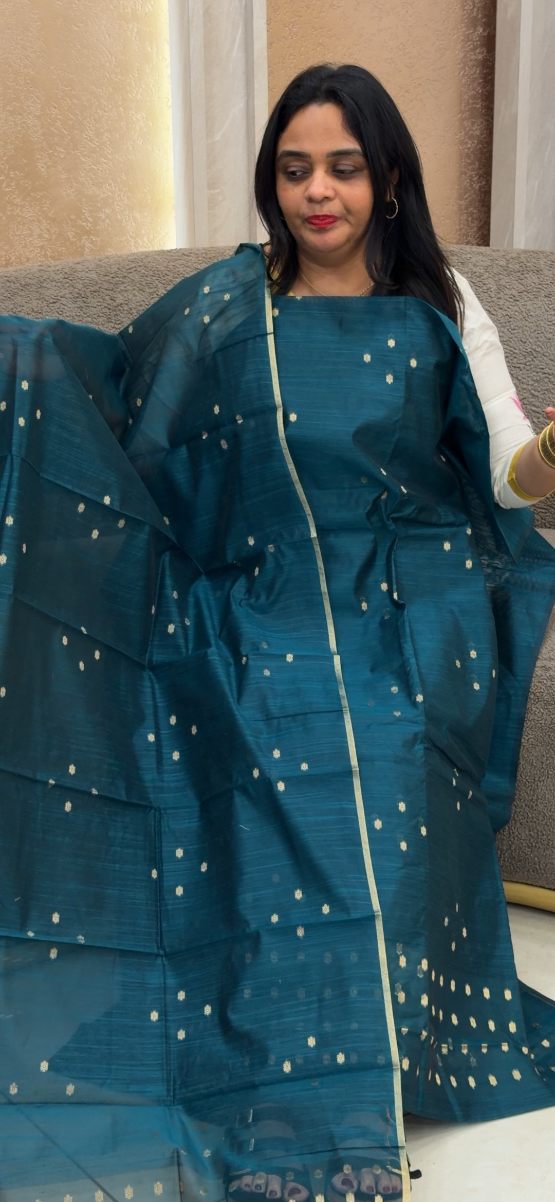 SEMI DUPION UNSTITCHED SALWAR SUITS - NUWA - 1624