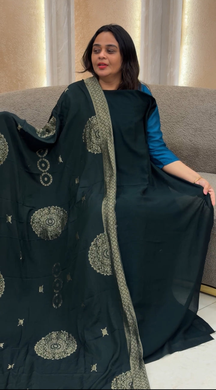 SEMI RAW SILK UNSTITCHED SALWAR SUITS - NUW-165