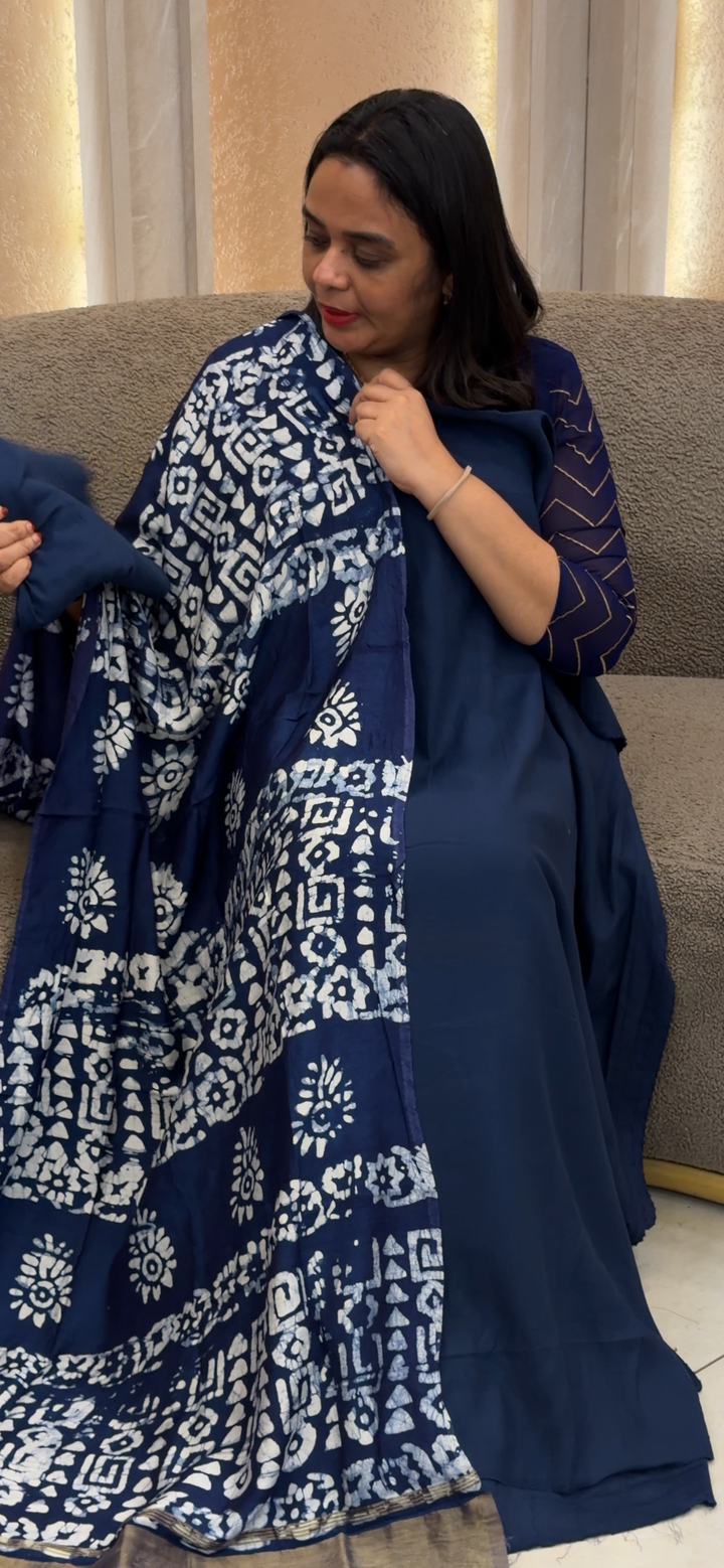 MUL CHANDERI UNSTITCHED SALWAR SUITS - NUWA - 1064