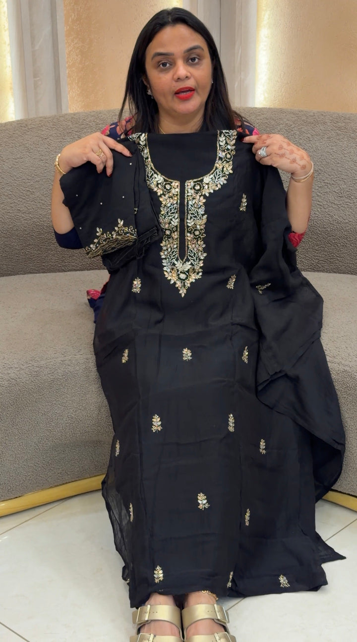 HAND WORKED UNSTITCHED SALWAR SUITS - NUWA-1678