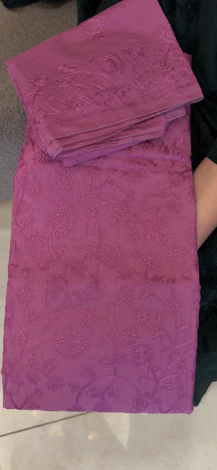 MUL CHANDERI UNSTITCHED SALWAR SUITS - NUWA - 2340
