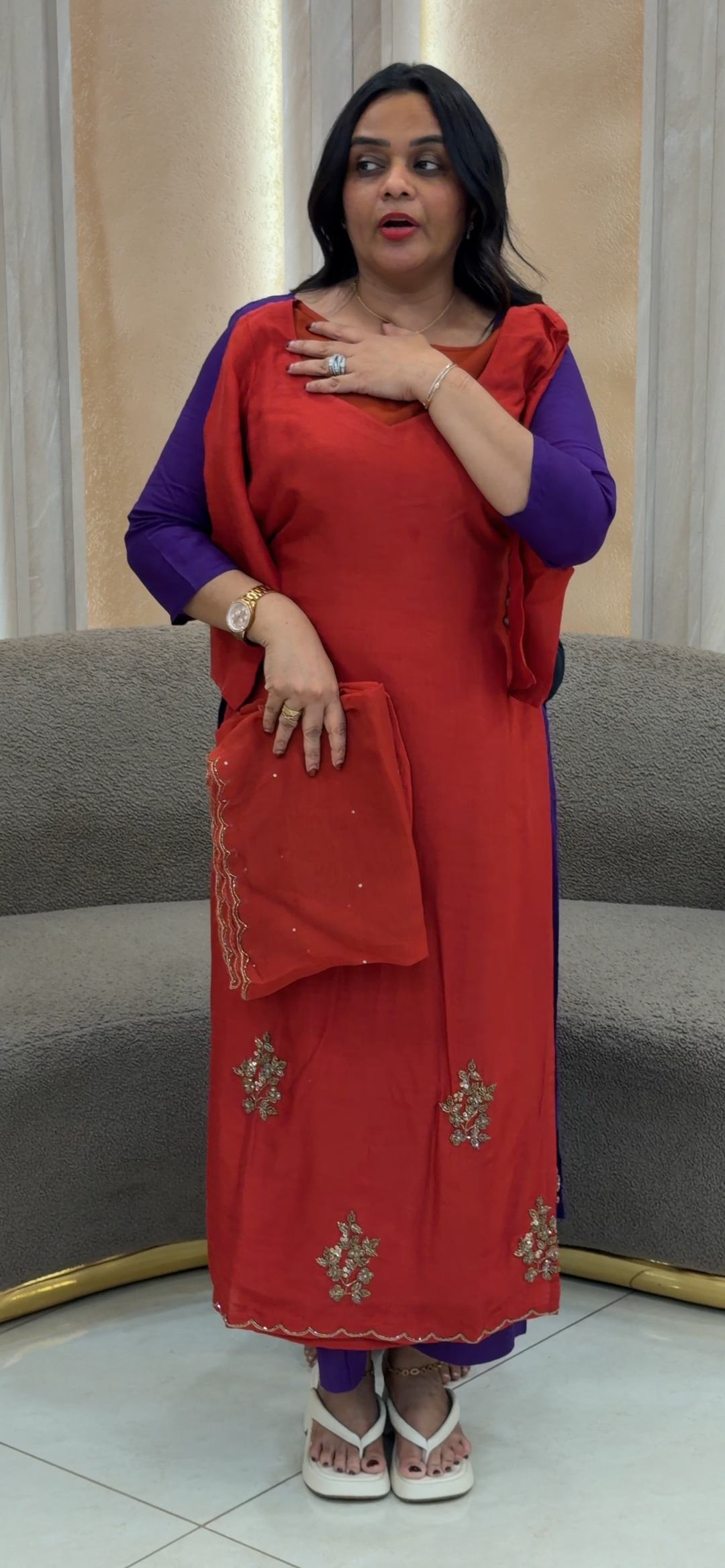 SILK  TOP, BOTTOMA AND DUPATA - NUWA-885