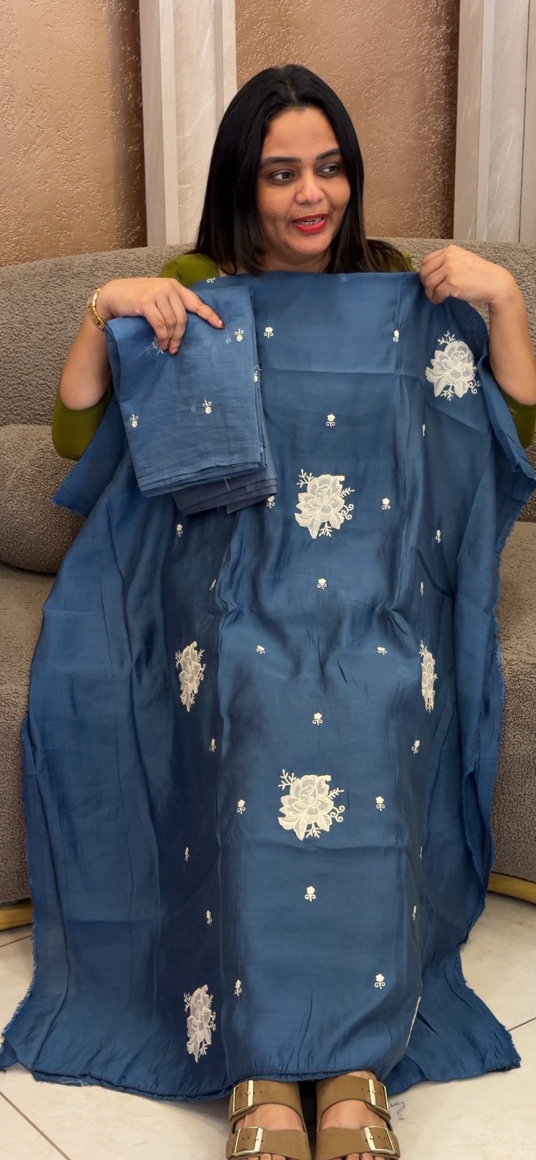 MUL CHANDERI UNSTITCHED SALWAR SUITS - NUWA - 1043