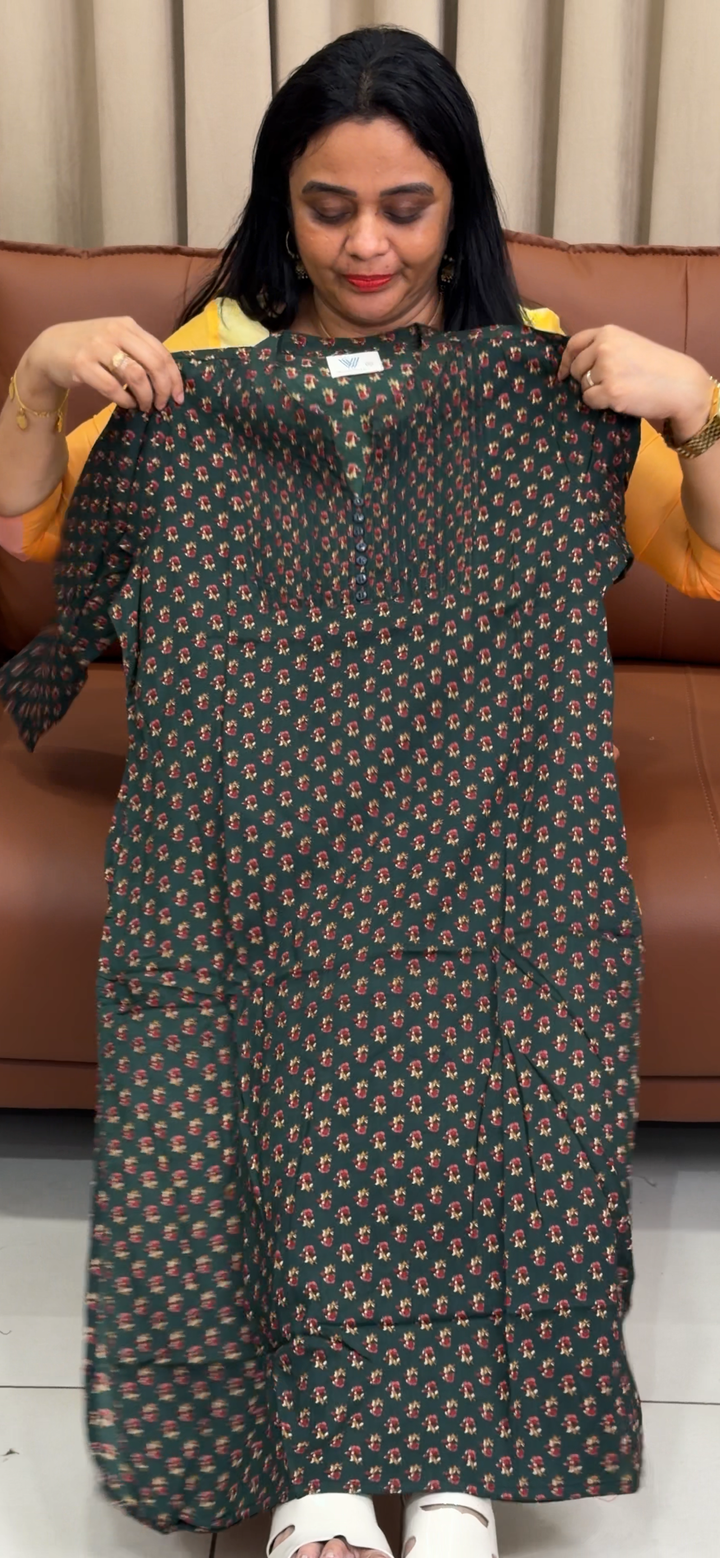 OFFER SALE AJRAKH PRINTED LONG SLITTED TOPS - NUWA - 2386