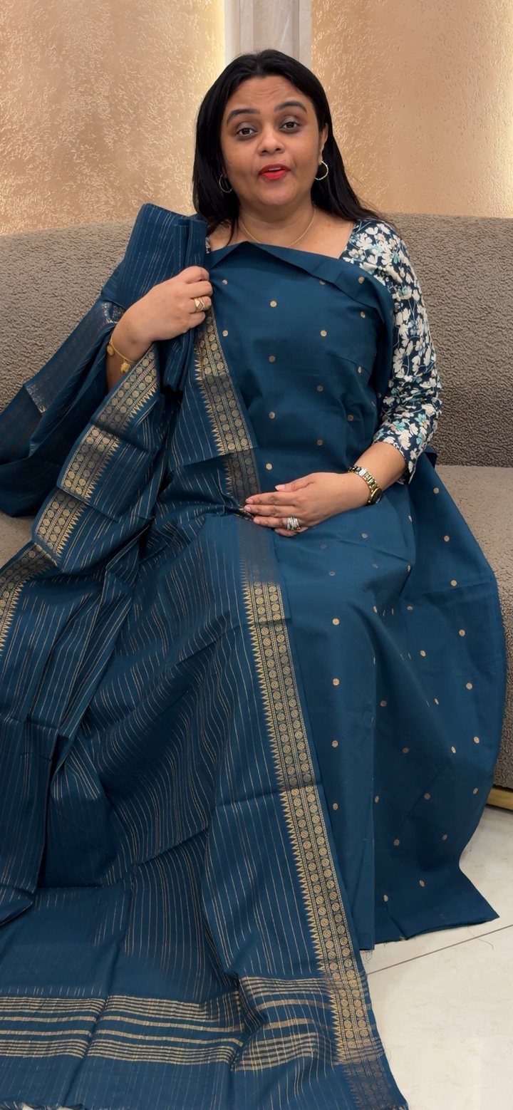 OFFER SALE HANDLOOM COTTON UNSTITCHED SALWAR SUITS - NUWA - 2409