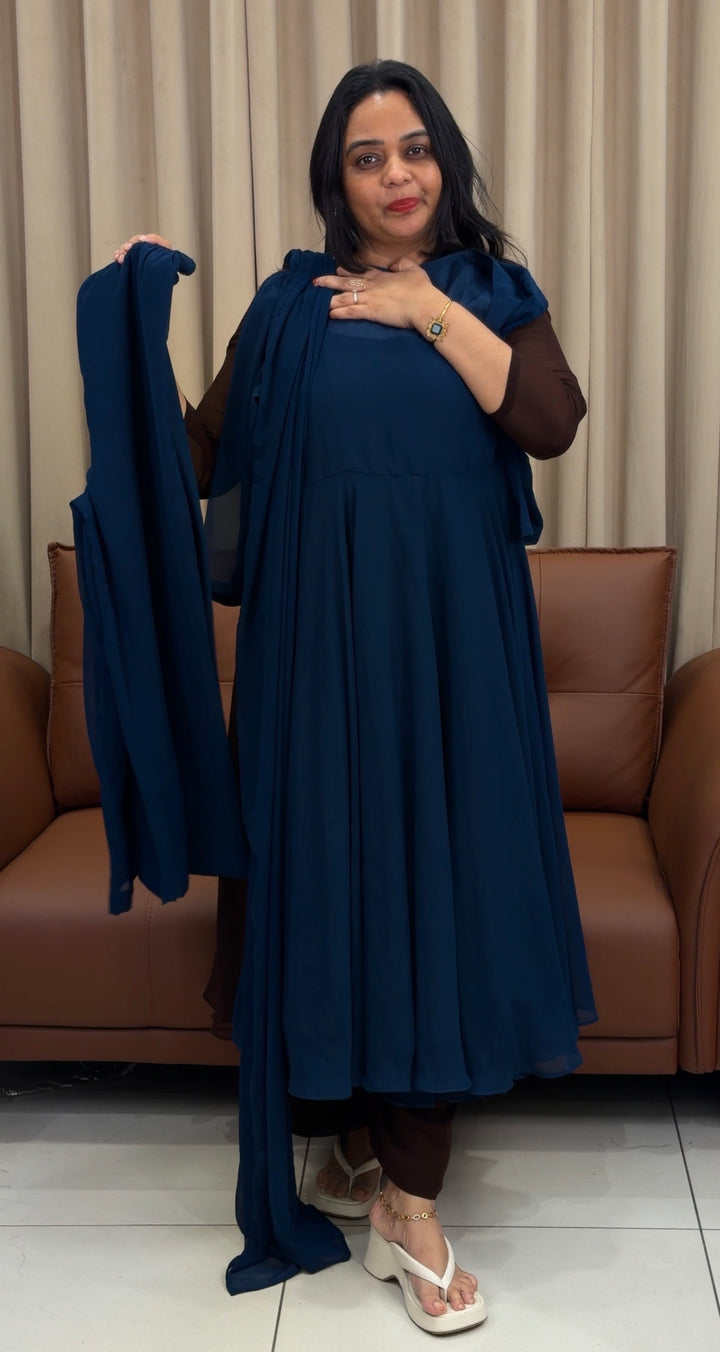 IN-HOUSE ANARKALI TOP,BOTTOM AND DUPATTA - NUWA-1387