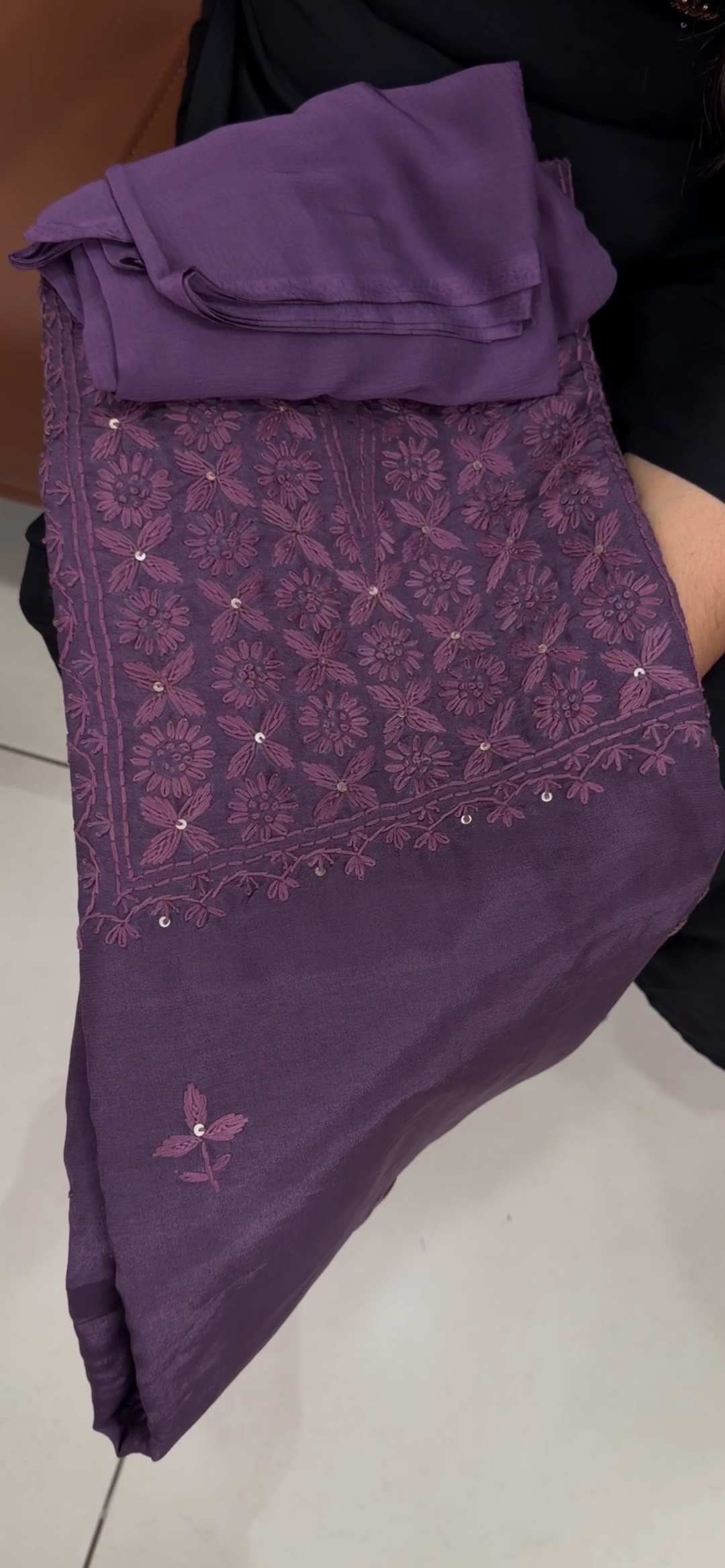 LUCKNOWI CHIKANKARI UNSTITCHED SALWAR SUITS - NUWA - 1393