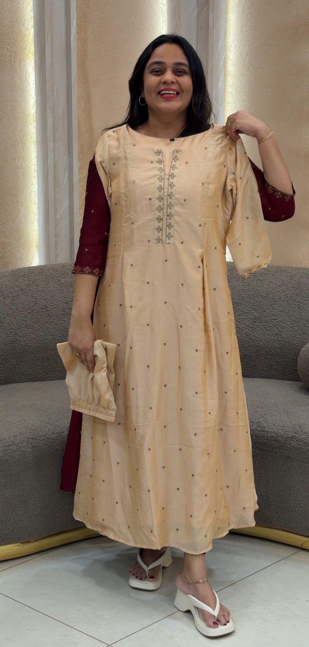 SEMI RAW SILK TOP AND BOTTOM - NUW-164