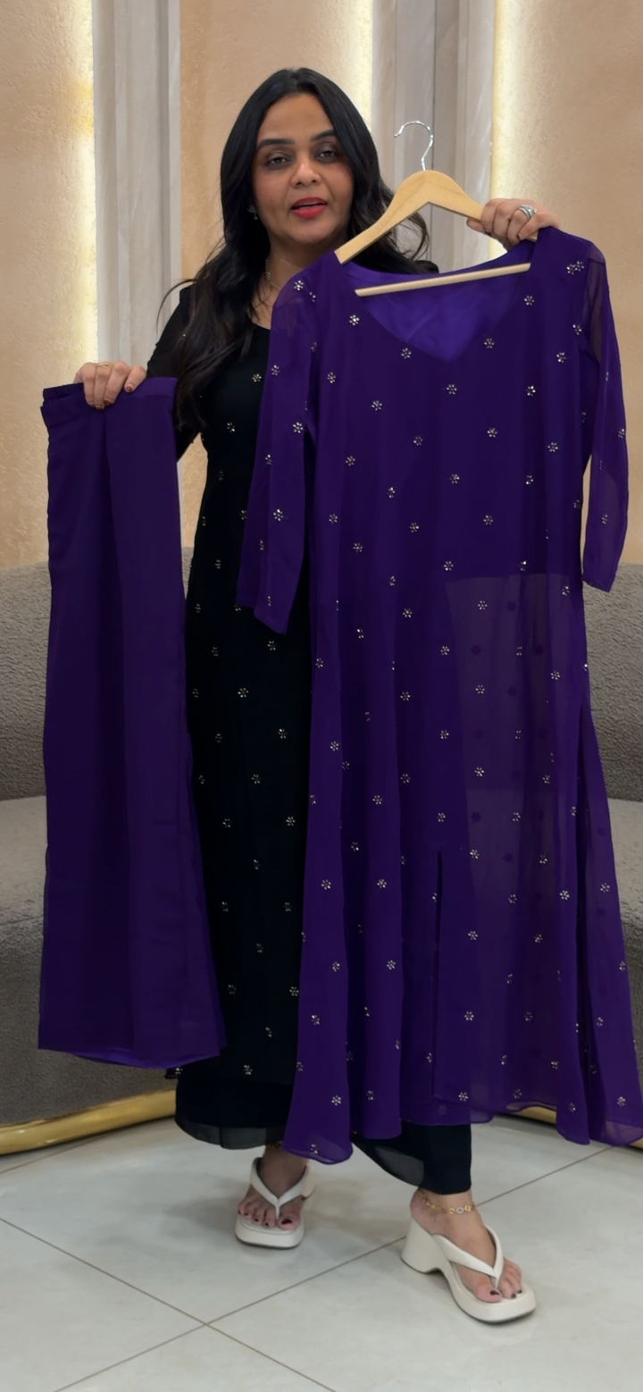 FAUX GEORGETTE TOP AND BOTTOMA - NUWA- 888