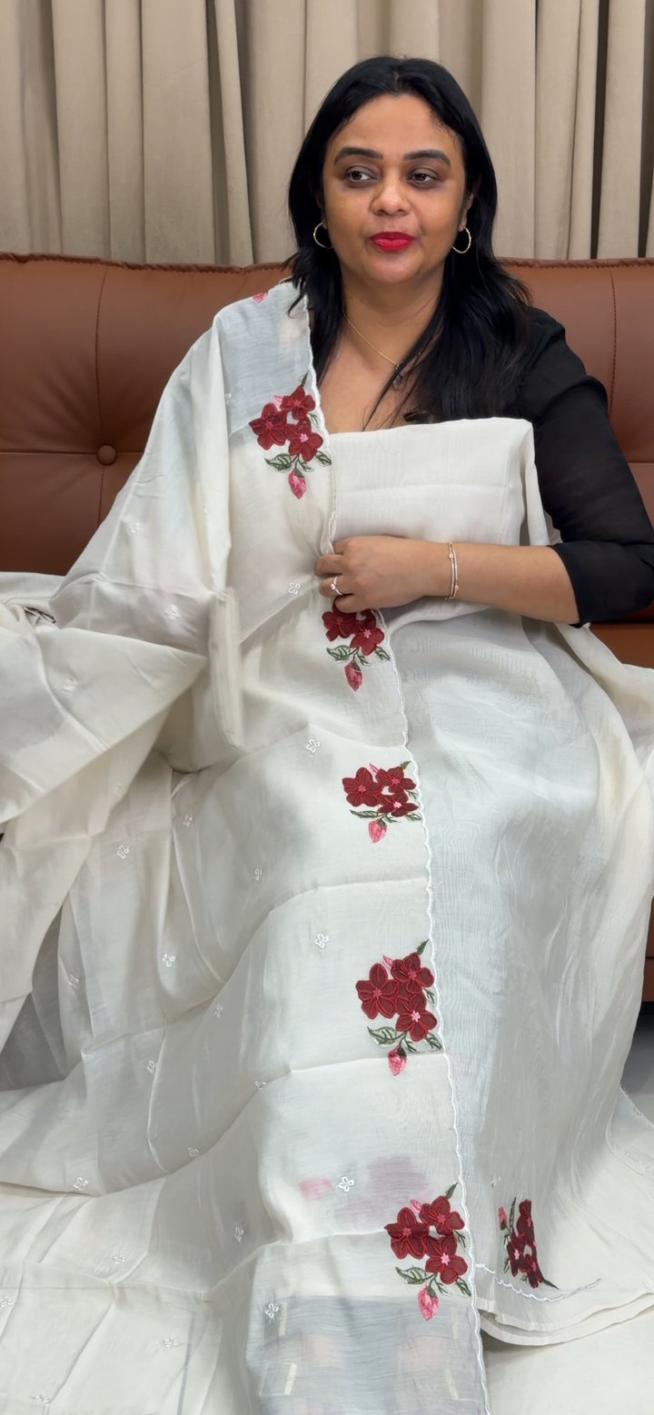 MUL CHANDERI UNSTITCHED SALWAR SUITS - NUWA - 1523