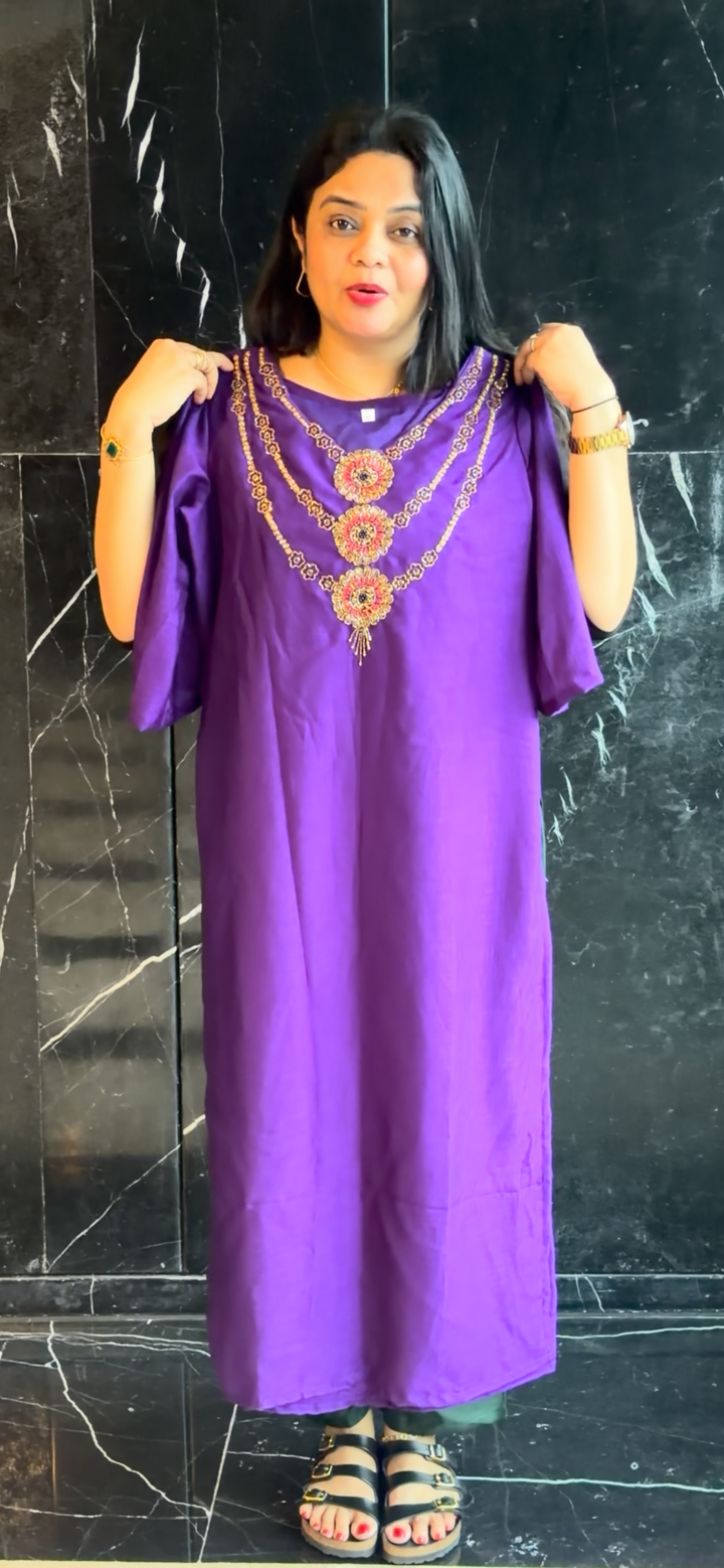 IN-HOUSE HANDWORKED LONG ALINE TOPS  - NUWA - 1675