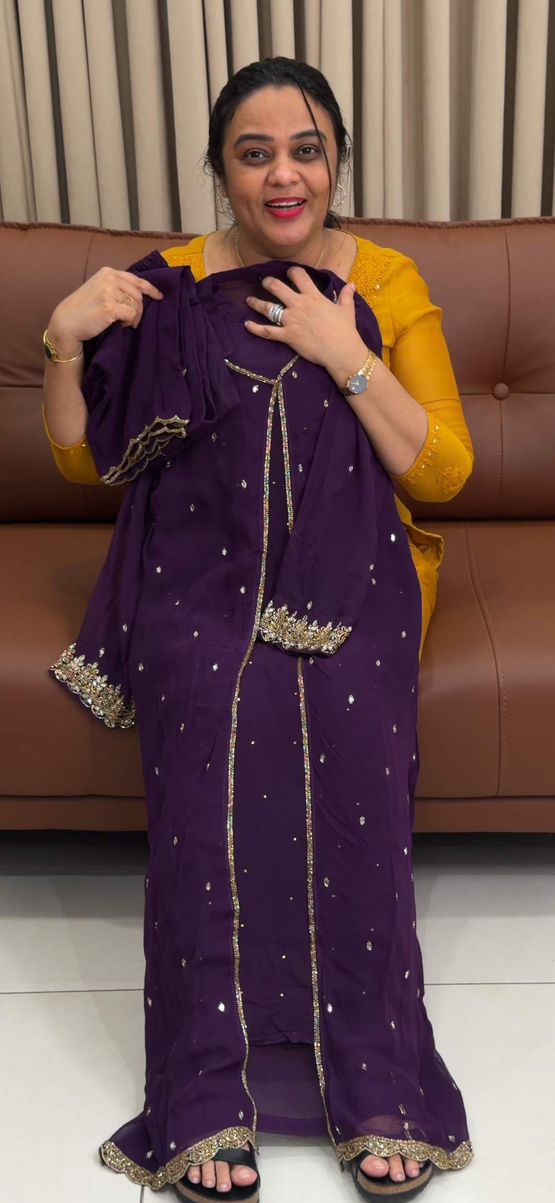 HANDWORKED TOP , BOTTOM , DUPATTA AND JACKET - NUWA - 1896