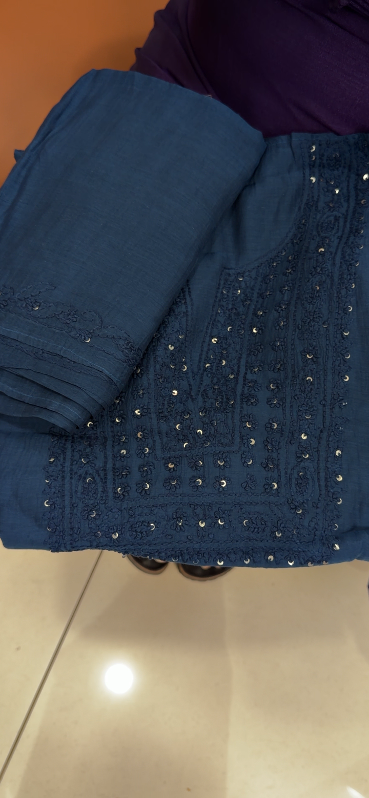 MUL CHANDERI UNSTITCHED SALWAR SUITS - NUWA - 2184