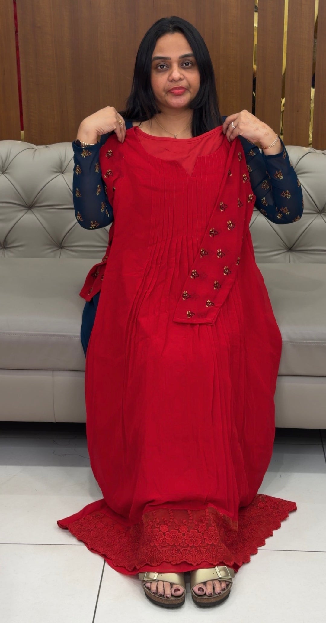 FAUX GEORGETTE ALINE TOPS - NUWA-817