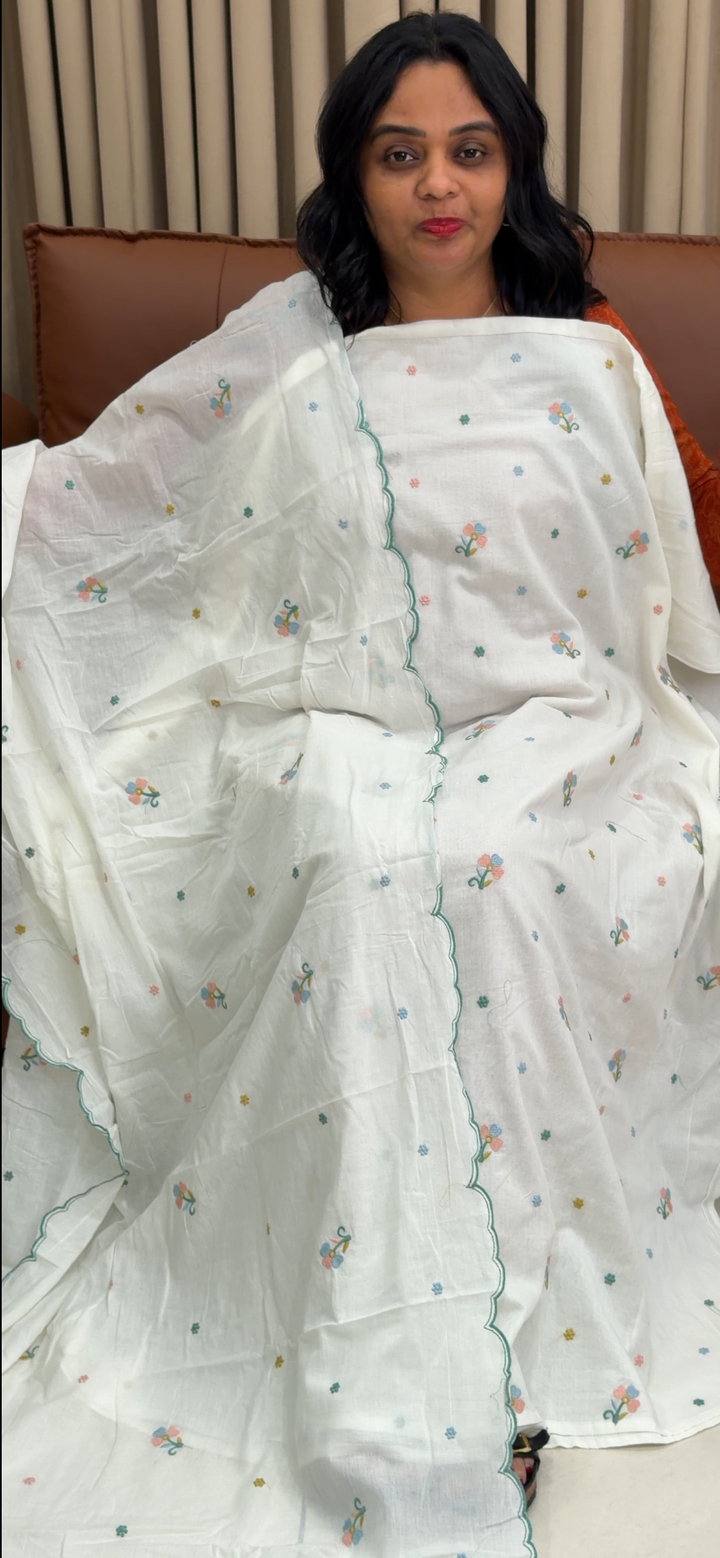 MUL MUL COTTON UNSTITCHED SALWAR SUITS - NUWA - 1791