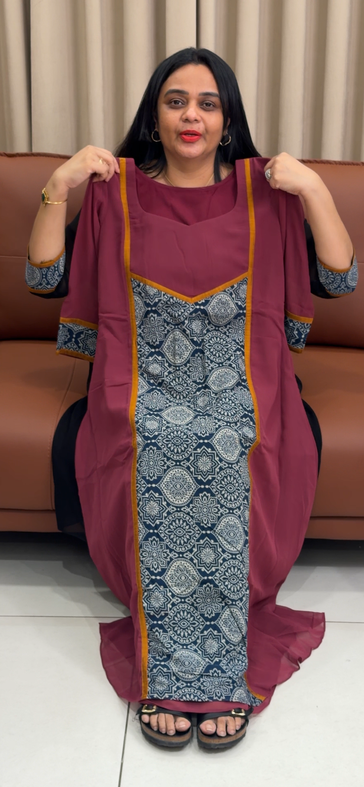 IN-HOUSE FAUX GEORGETTE ALINE TOPS - NUWA - 2145