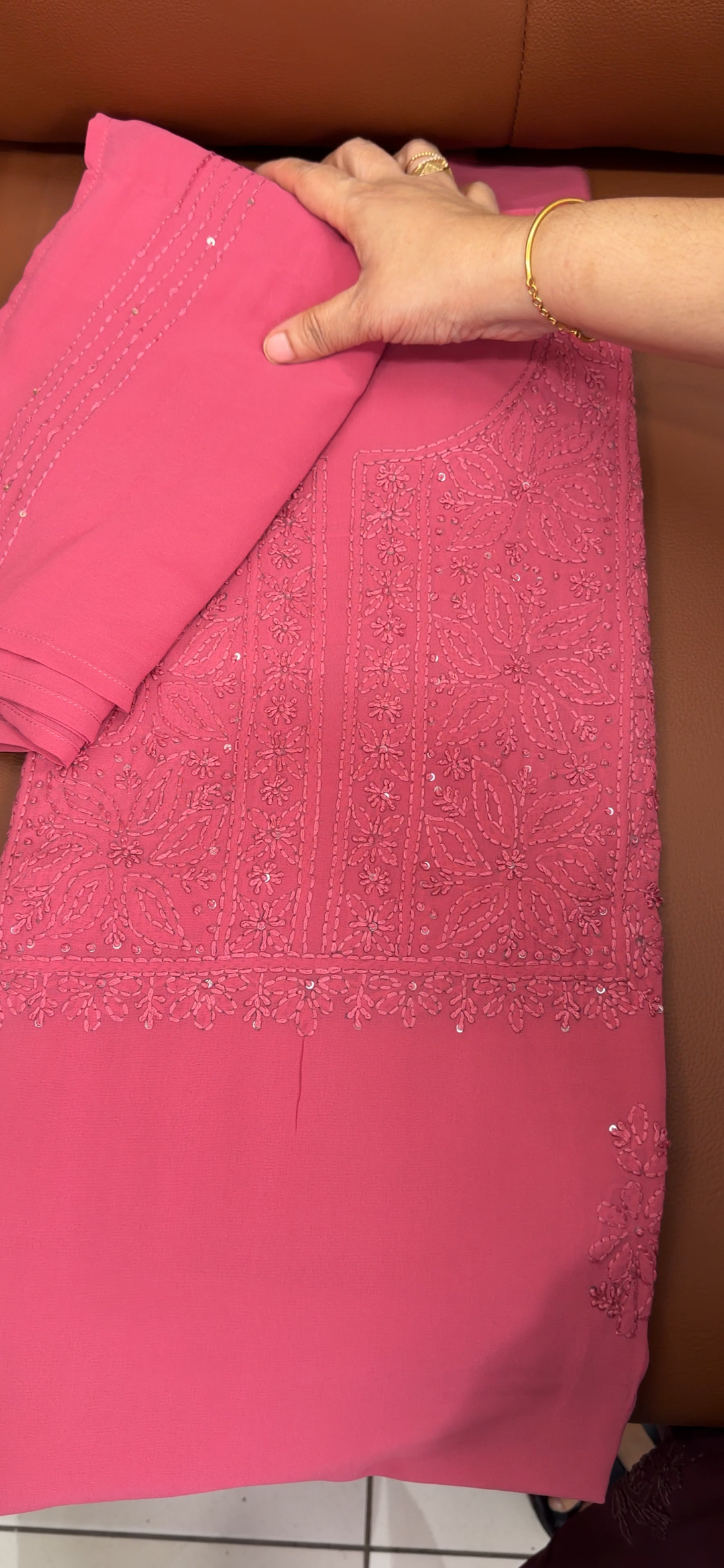 CHIKANKARI UNSTITCHED SALWAR SUITS - NUWA - 1958