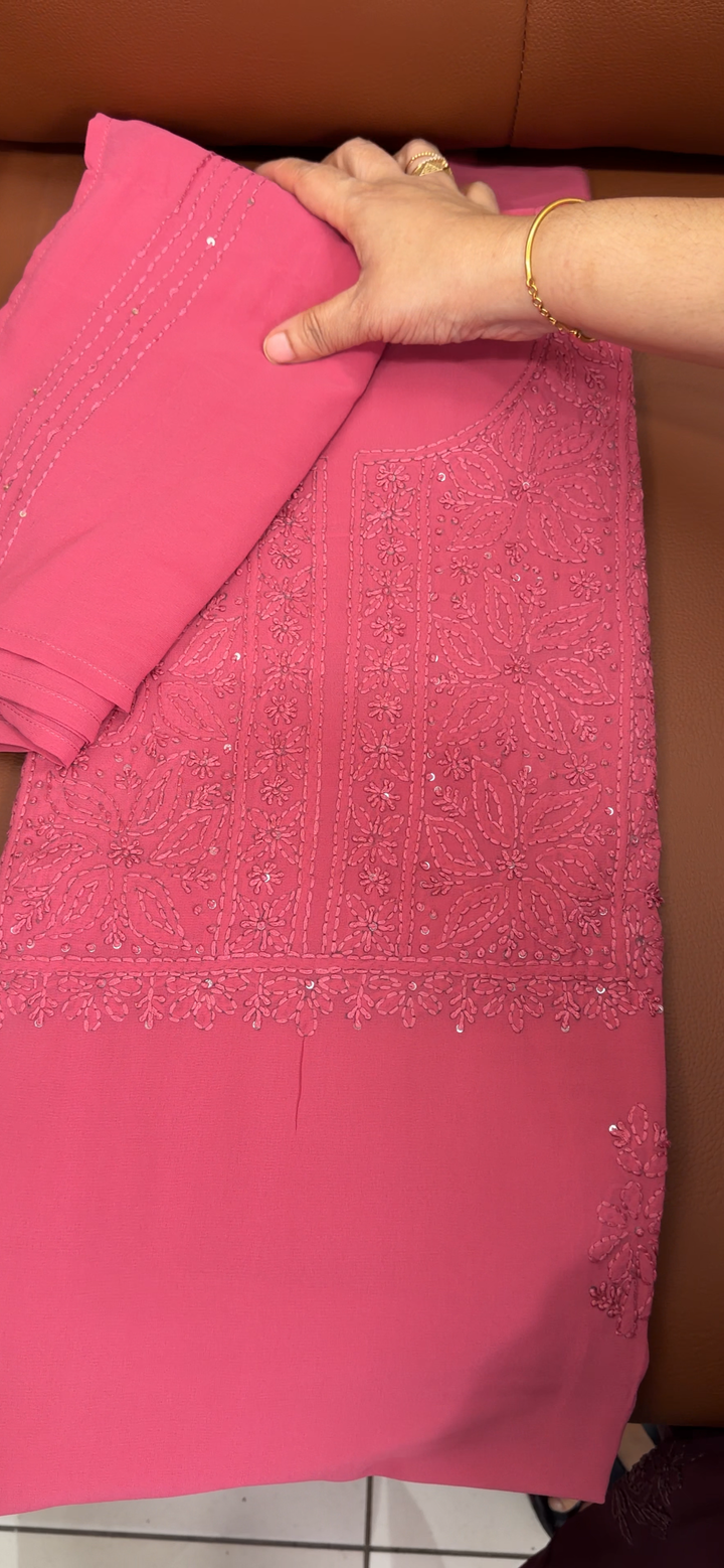 CHIKANKARI UNSTITCHED SALWAR SUITS - NUWA - 1958