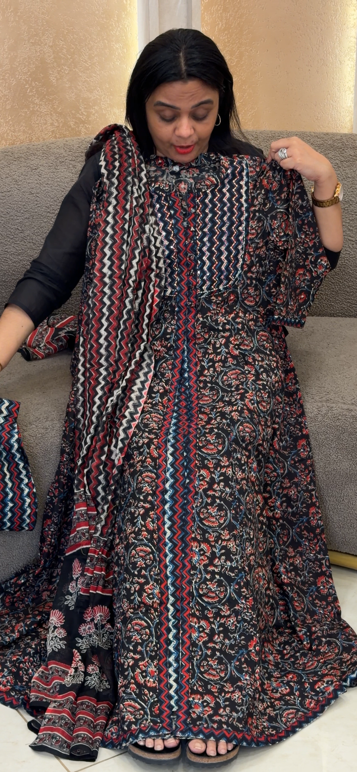 PRINTED ANARKALI TOPS  - NUWA - 2136