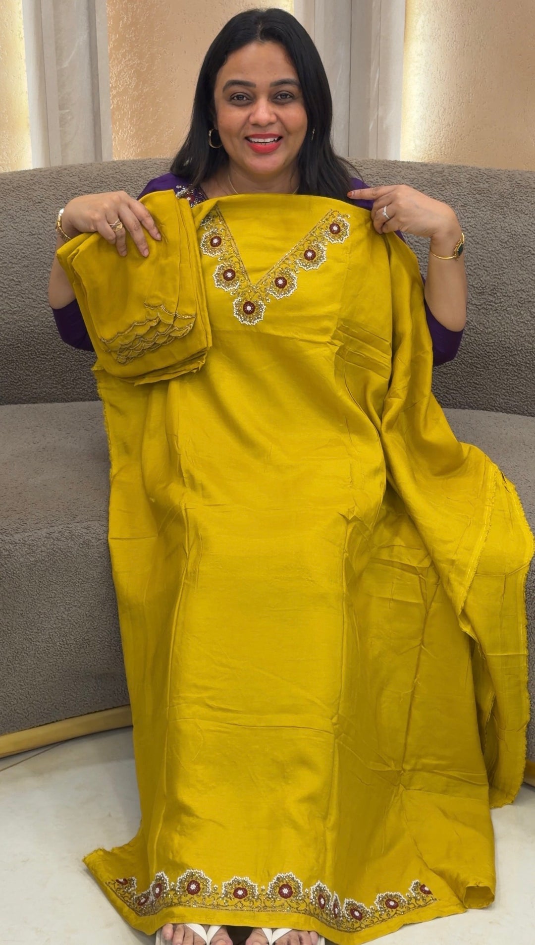 HANDWORKED SILK UNSTITCHED SALWAR SUITS  - NUWA-1404