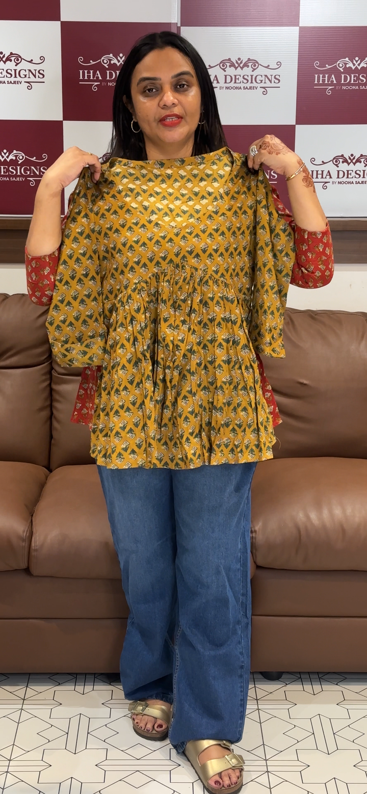 PRINTED SHORT TOPS - NUWA - 1018
