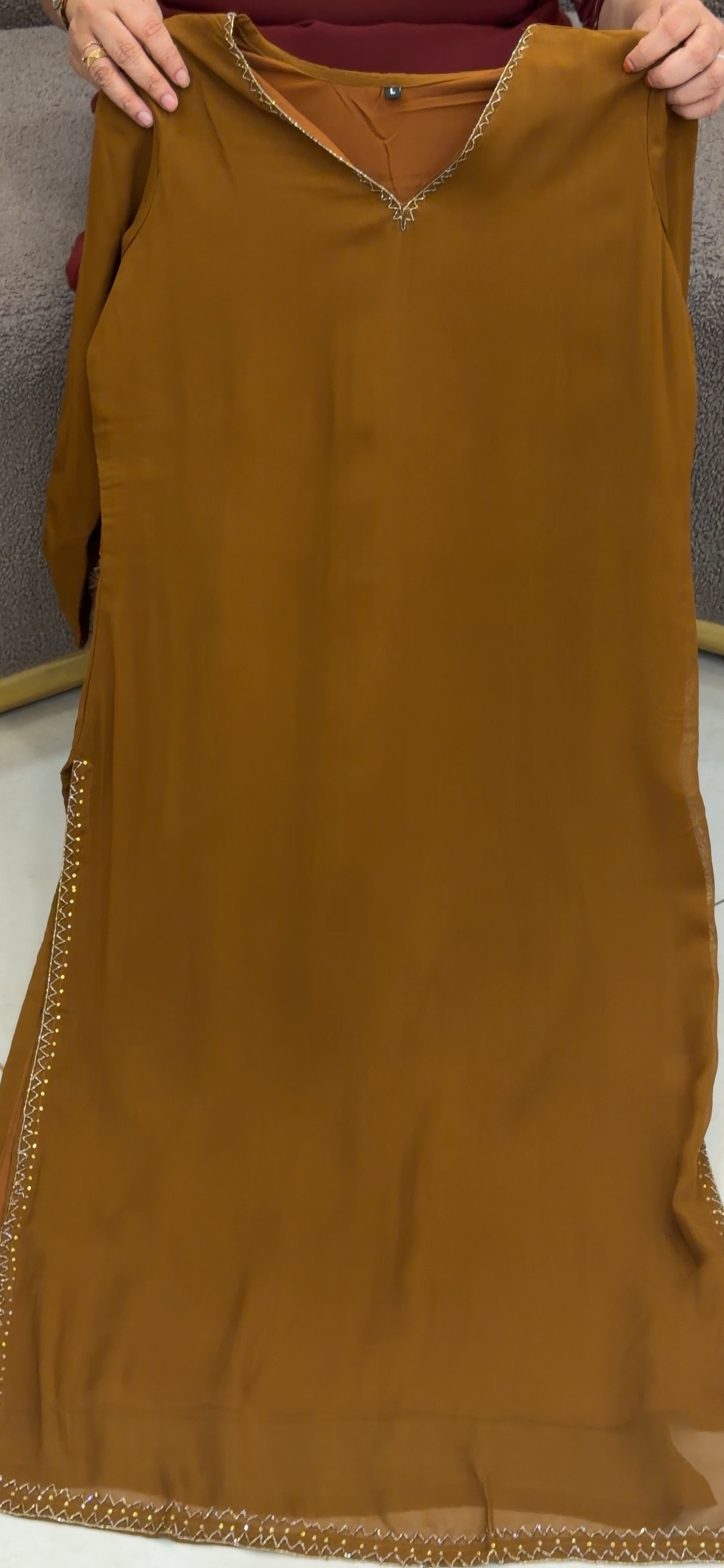 VISCOSE GEORGETTE LONG TOPS - NUWA - 1491