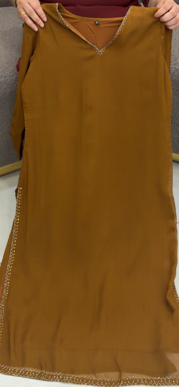 VISCOSE GEORGETTE LONG TOPS - NUWA - 1491
