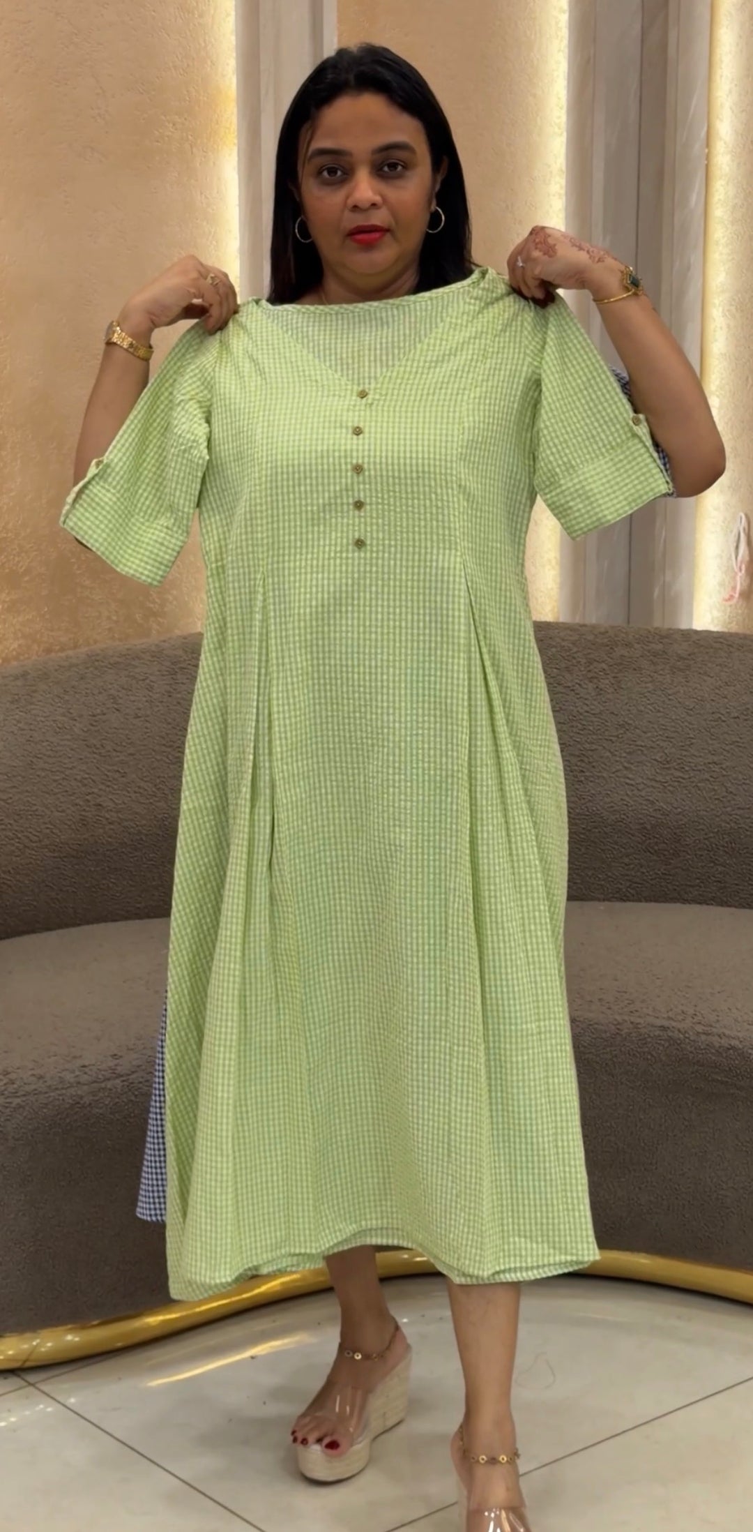 HANDLOOM COTTON FROCKS - NUWA-1225