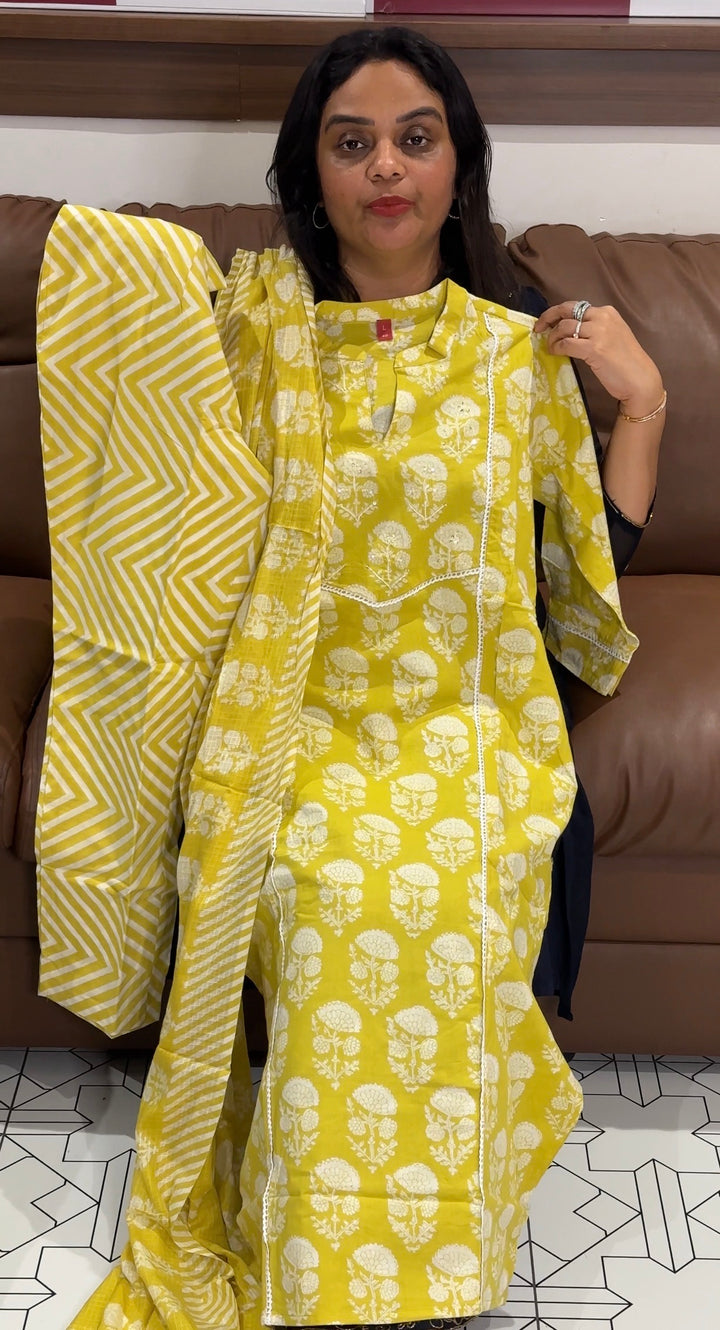 COTTON TOP, BOTTOM AND DUPATTA - NUWA - 932