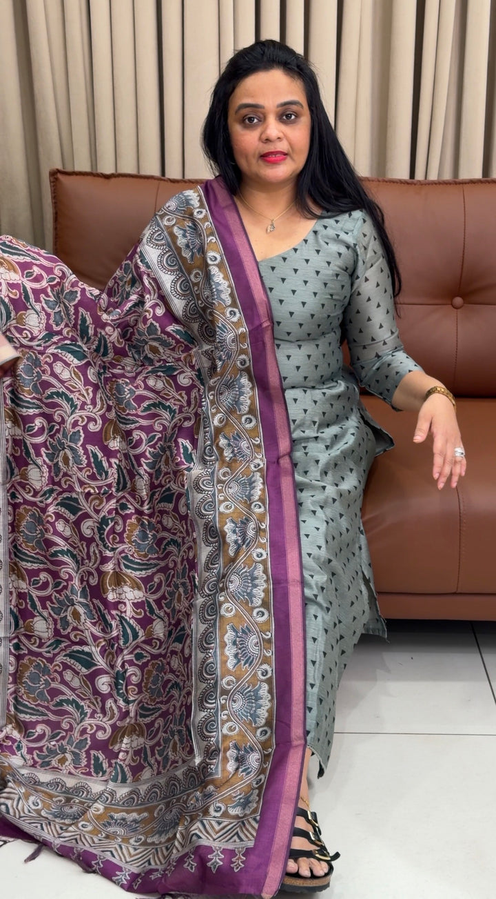 MAHESWARI SILK UNSTITCHED SALWAR SUITS - NUWA-1941