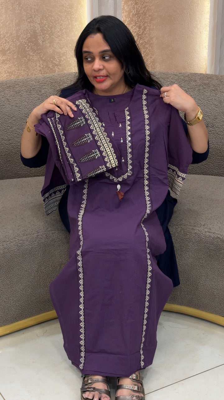 LONG SLITTED TOP, BOTTOM AND DUPATTA - NUWA - 2439