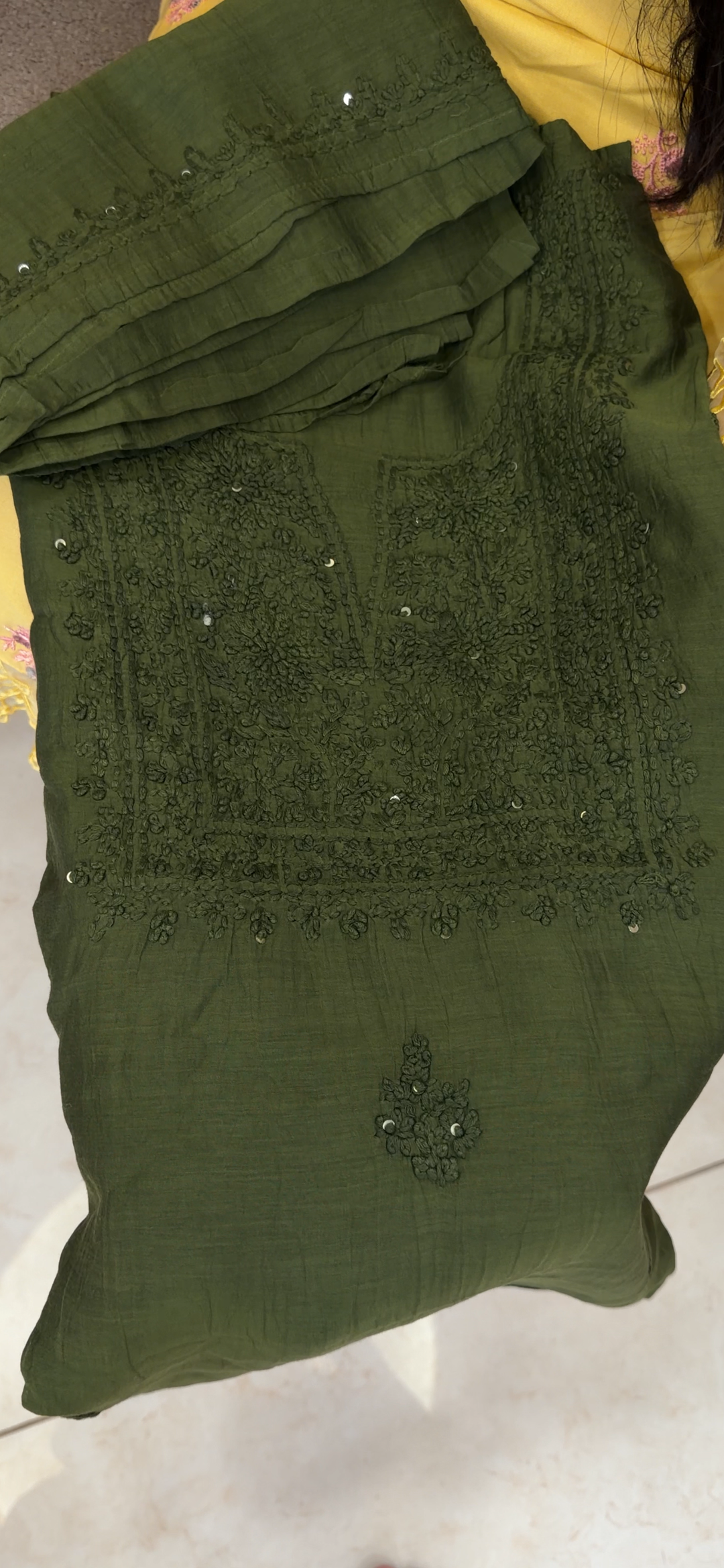 CHIKANKARI UNSTITCHED SALWAR SUITS - NUWA - 2338