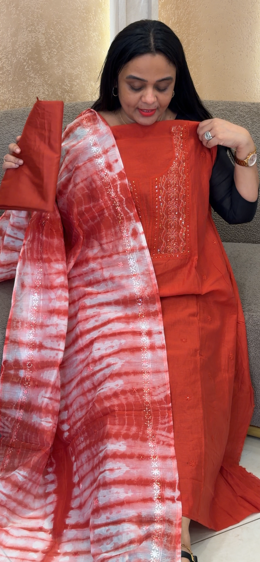 MALAI CHANDERI UNSTITCHED SALWAR SUITS - NUWA - 2128