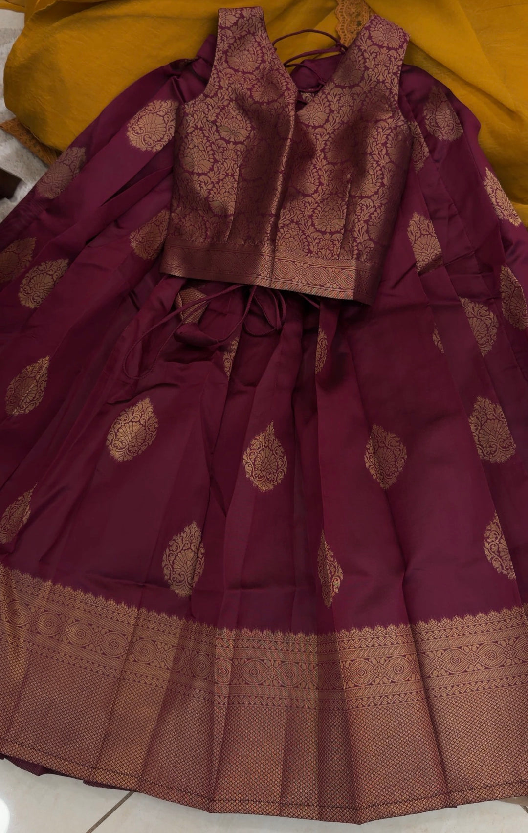 IN-HOUSE SILK CROP TOP AND SKIRTS  - NUWA-1394